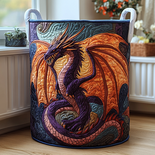 Twilight Dragon Quilted Laundry Basket NCU0DDK662