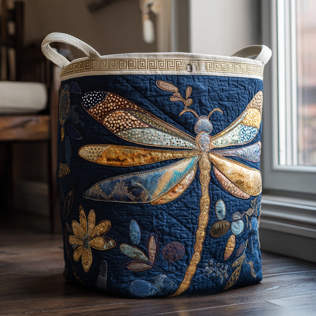 Twilight Dragonfly Quilted Laundry Basket NCU0PTT2581