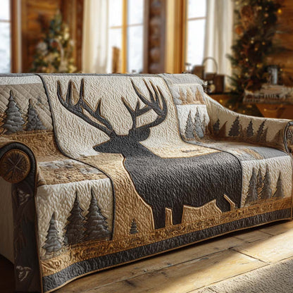 Twilight Elk Quilted Sofa Cover NCU0NXD974