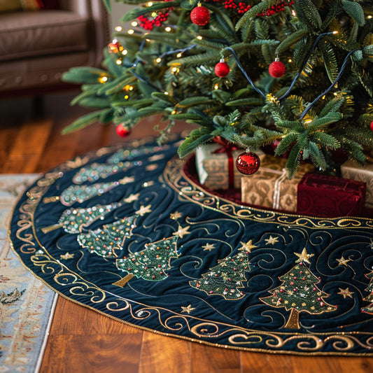 Twilight Forest Quilted Tree Skirt NCU0NTV329