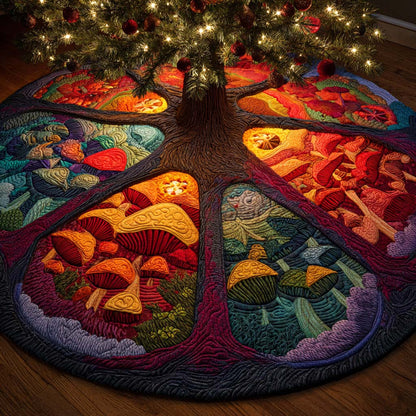 Twilight Forest Ring Quilted Tree Skirt NCU0NXD1074