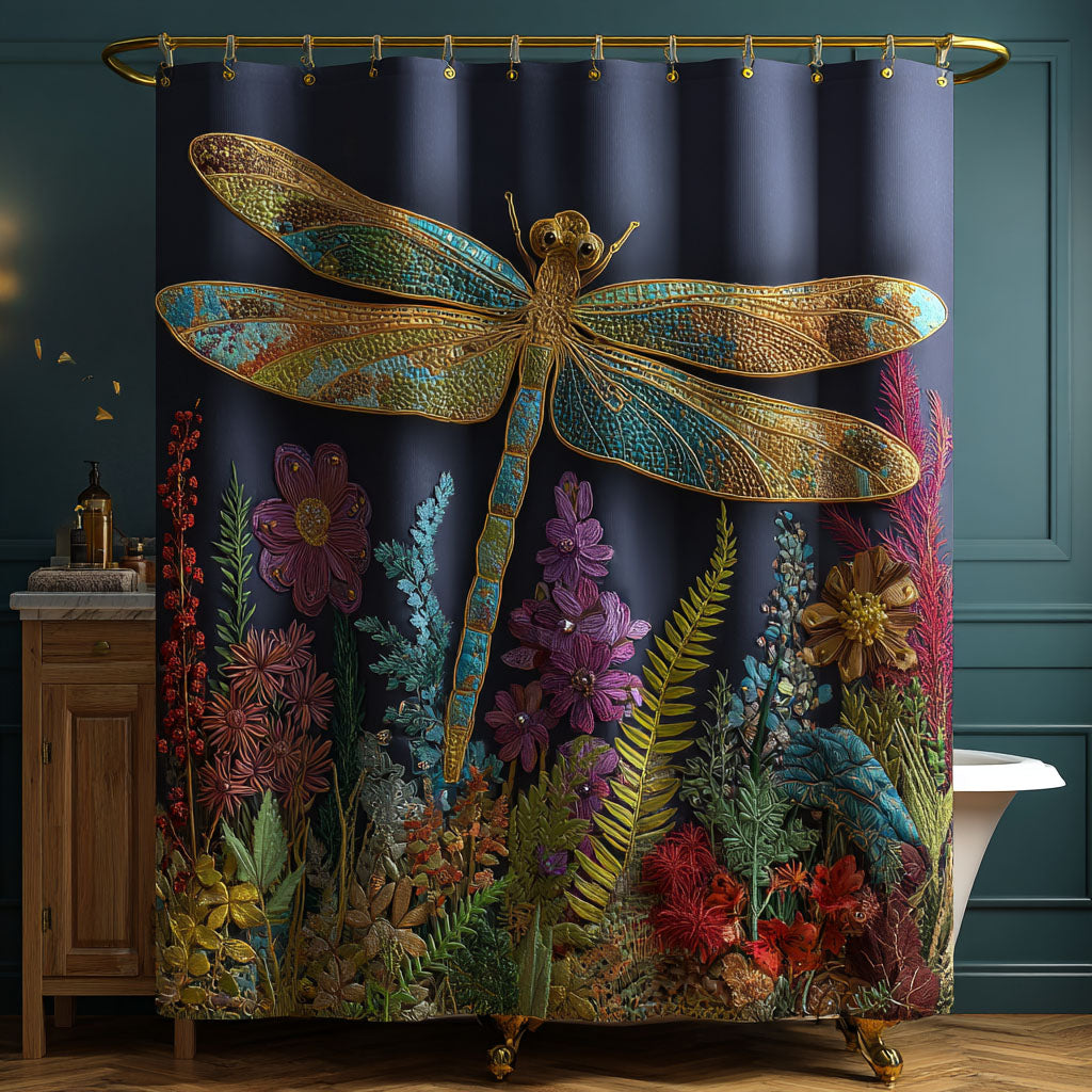Twilight Garden Dragonfly Shower Curtain NCU0PTT2996