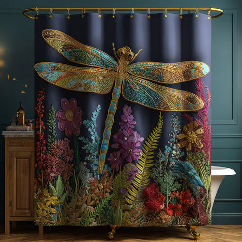 Twilight Garden Dragonfly Shower Curtain NCU0PTT2996
