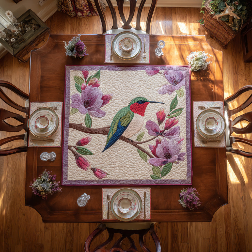 Twilight Hummer Quilted Table Topper NCU0DV904
