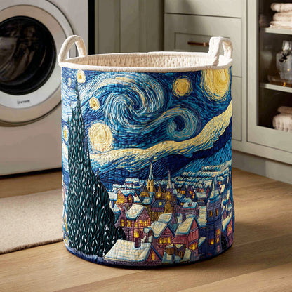 Twilight Noel Whirl Quilted Laundry Basket NCU0NTD1114