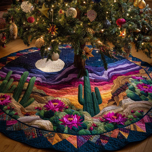 Twilight Oasis Cactus Quilted Tree Skirt NCU0NXD1108