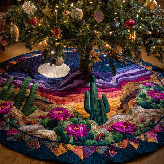 Twilight Oasis Cactus Quilted Tree Skirt NCU0NXD1108