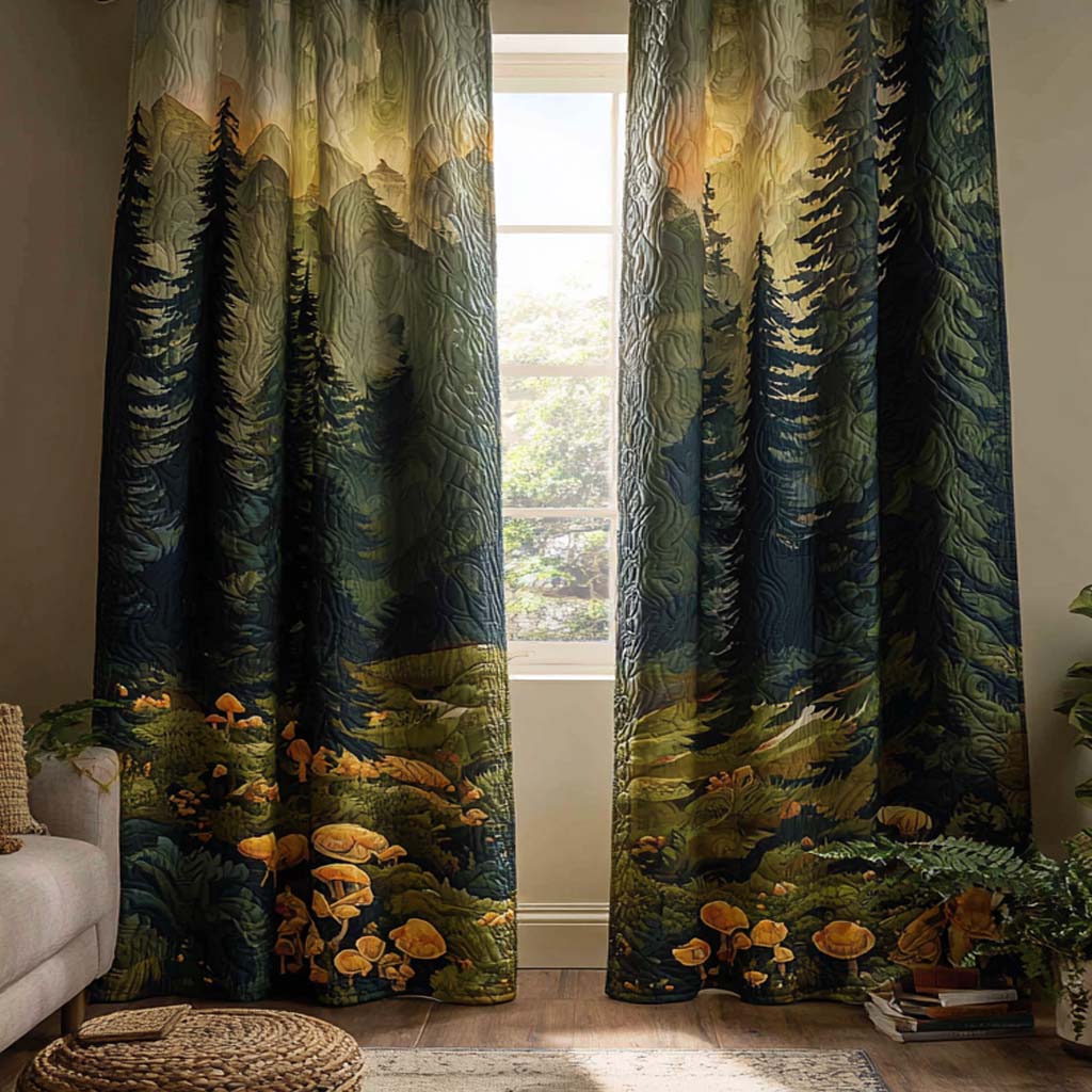 Twilight Pines Quilted Curtains NCU0NXD1290