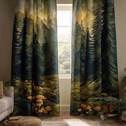 Twilight Pines Quilted Curtains NCU0NXD1290