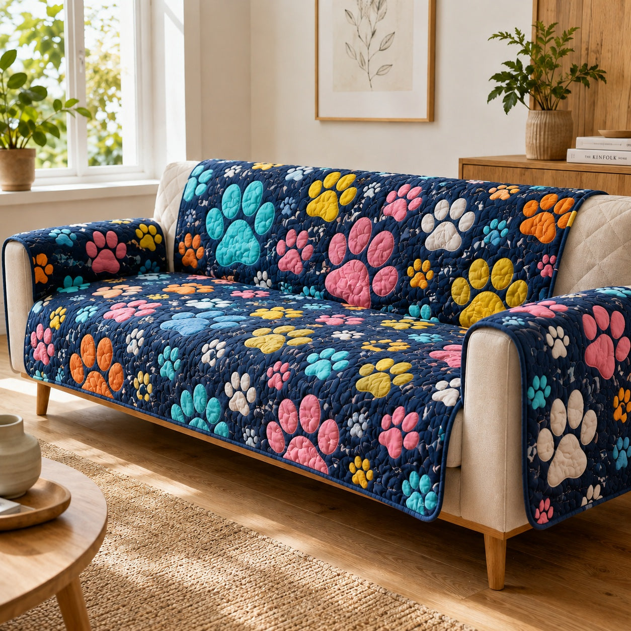 Twilight Rainbow Steps Quilted Sofa Cover NCU0PVL1026