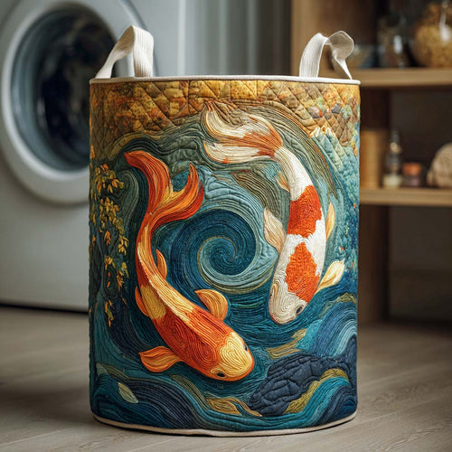Twin Currents Koi Quilted Laundry Basket NCU0NXD360