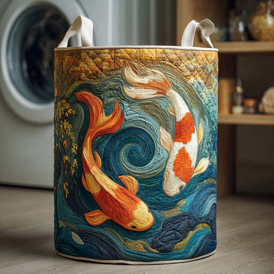 Twin Currents Koi Quilted Laundry Basket NCU0NXD360