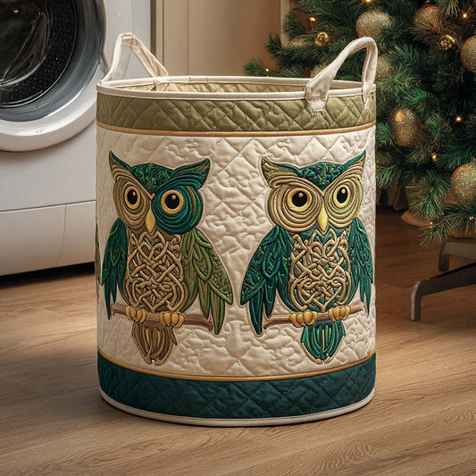 Twin Owls Quilted Laundry Basket NCU0NXD985