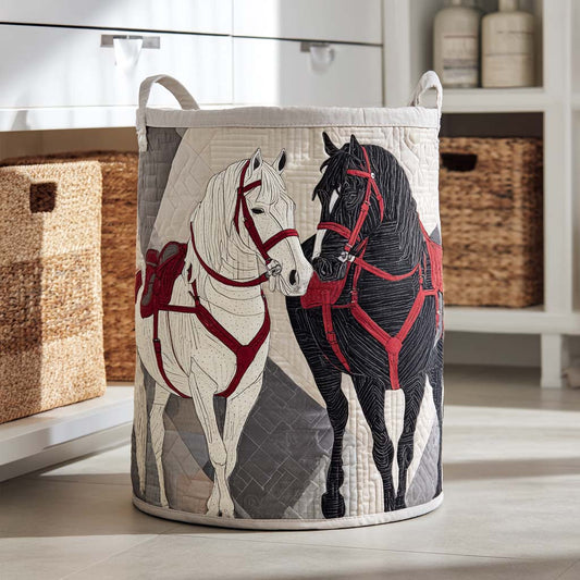 Twin Steed Quilted Laundry Basket NCU0NXD414