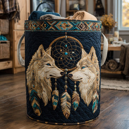 Twin Wolves Quilted Laundry Basket NCU0NTV511