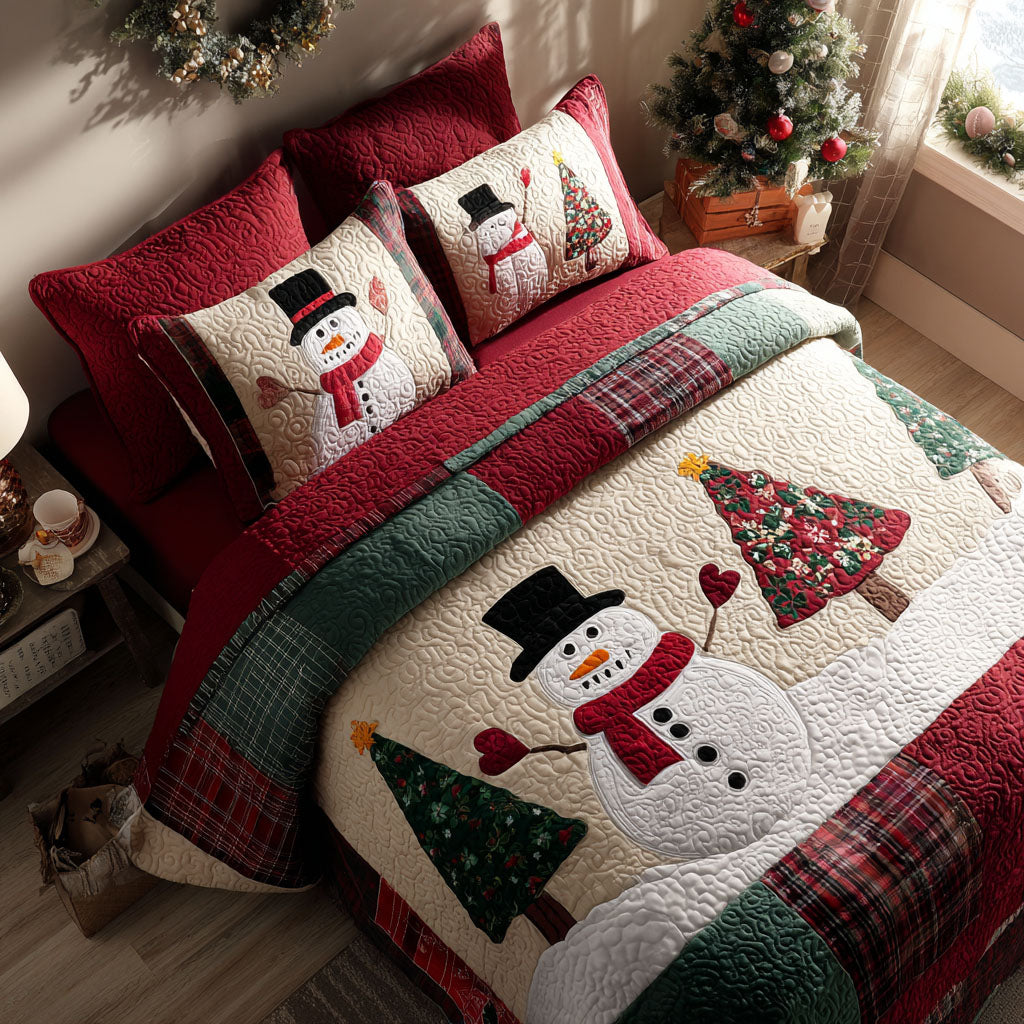 Twinkle Frost 3-Piece Quilted Bedding Set NCU0PTT1314