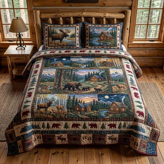 Ultimate Wildlife Haven 3-Piece Quilted Bedding Set NCU0DQQ0732