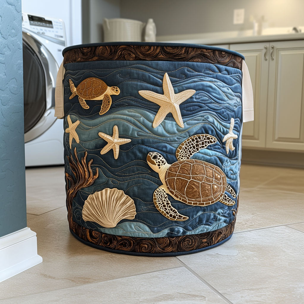 Undersea Path Quilted Laundry Basket NCU0PTT711