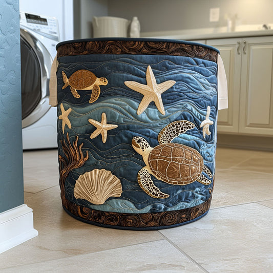 Undersea Path Quilted Laundry Basket NCU0PTT711
