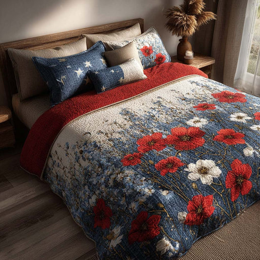 Union Blossom 3-Piece Quilted Bedding Set NCU0DQQ0329