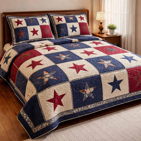 Union Check 3-Piece Quilted Bedding Set NCU0NXD1626
