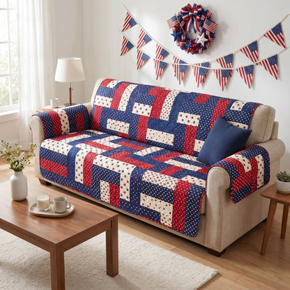 Union Patch Quilted Sofa Cover NCU0NTD1981