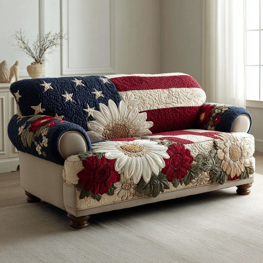 United In Bloom Quilted Sofa Cover NCU0NNL168