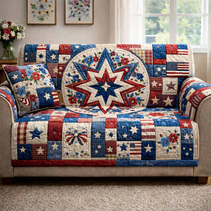 Unity Star Quilted Sofa Cover NCU0NXD1638