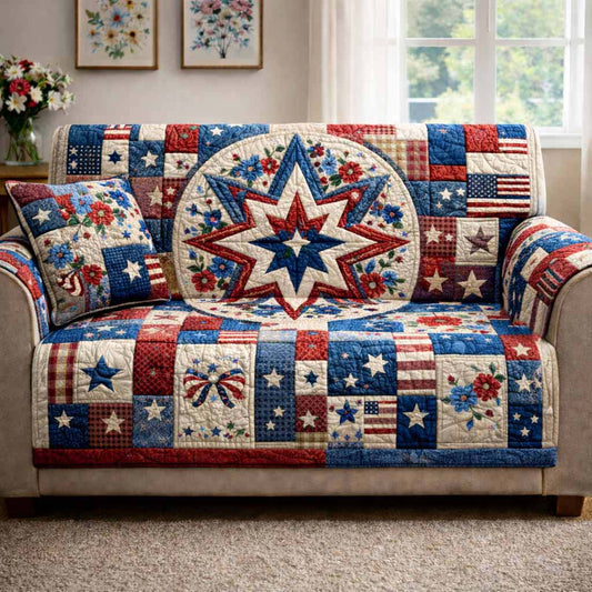 Unity Star Quilted Sofa Cover NCU0NXD1638