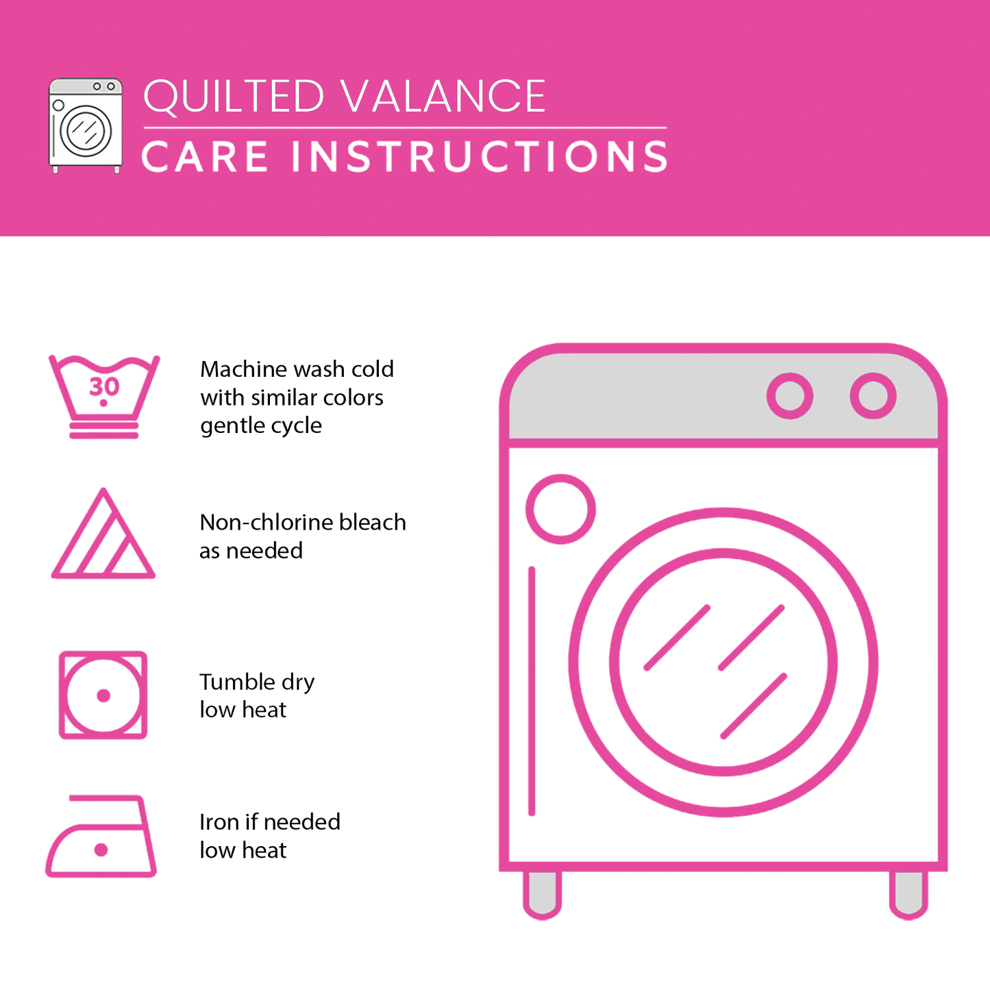 Cactus Bloom Quilted Valance NCU0DDK1617