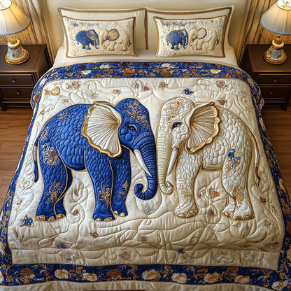 Valentine Elephants 3-Piece Quilted Bedding Set NCU0NNT194