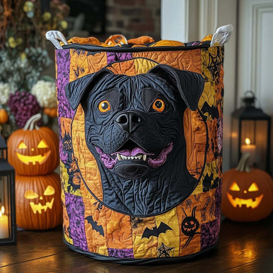 Vampire Pitbull Quilted Laundry Basket NCU0NXD306
