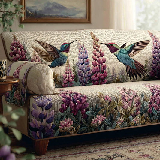 Velvet Florals Quilted Sofa Cover NCU0LDH449