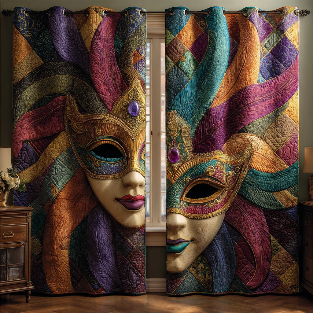 Velvet Masquerade Queen Quilted Curtains NCU0LDH159