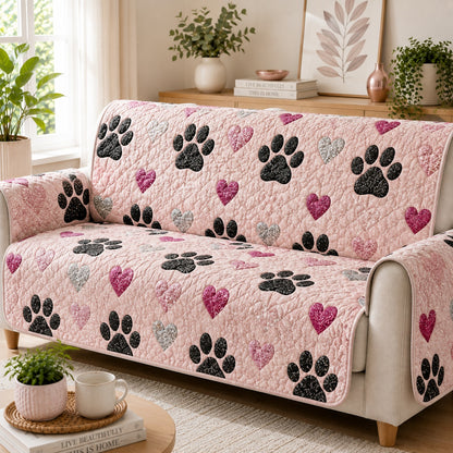 Velvet Romance Walk Quilted Sofa Cover NCU0PVL1027
