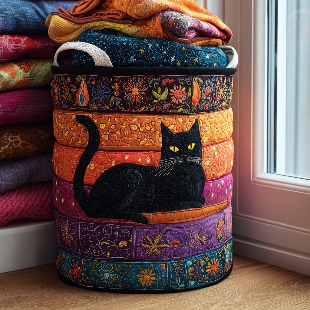 Velvet Shadows Quilted Laundry Basket NCU0PVL518