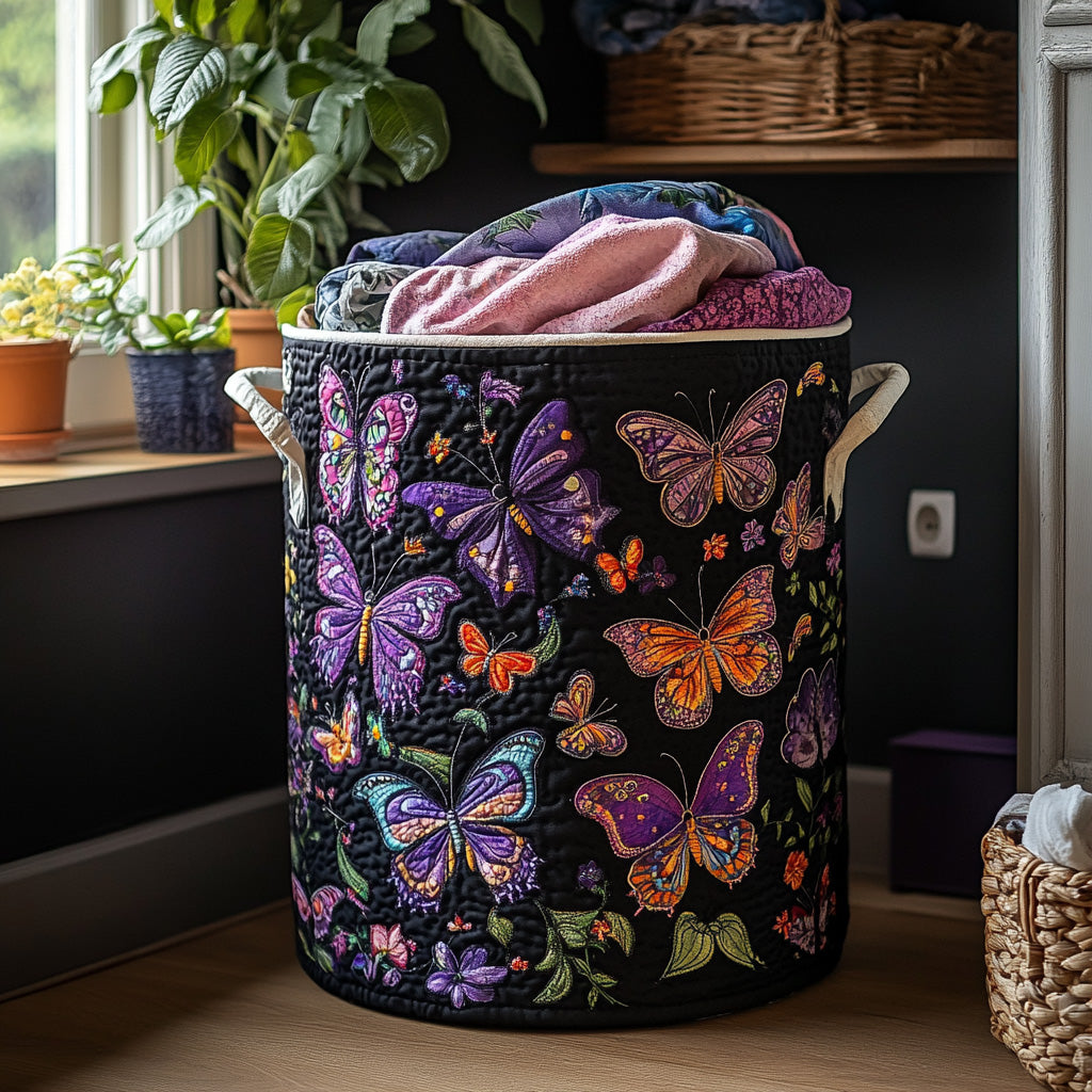 Velvet Sky Quilted Laundry Basket NCU0DV675