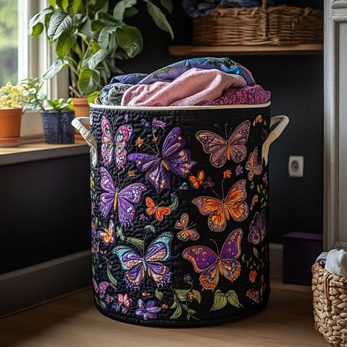 Velvet Sky Quilted Laundry Basket NCU0DV675