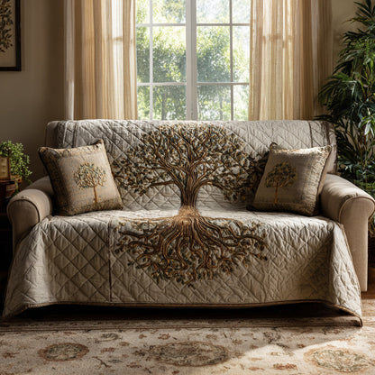 Verdant Spirit Quilted Sofa Cover NCU0DV1228