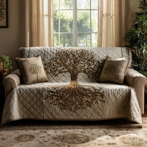 Verdant Spirit Quilted Sofa Cover NCU0DV1228