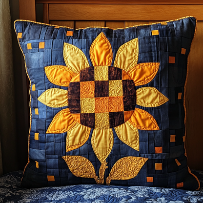 Vibrant Sunflower Quilted Pillow Case NCU0TL1945