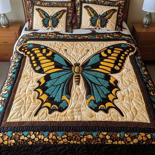 Vibrant Wings 3-Piece Quilted Bedding Set NCU0NNT098