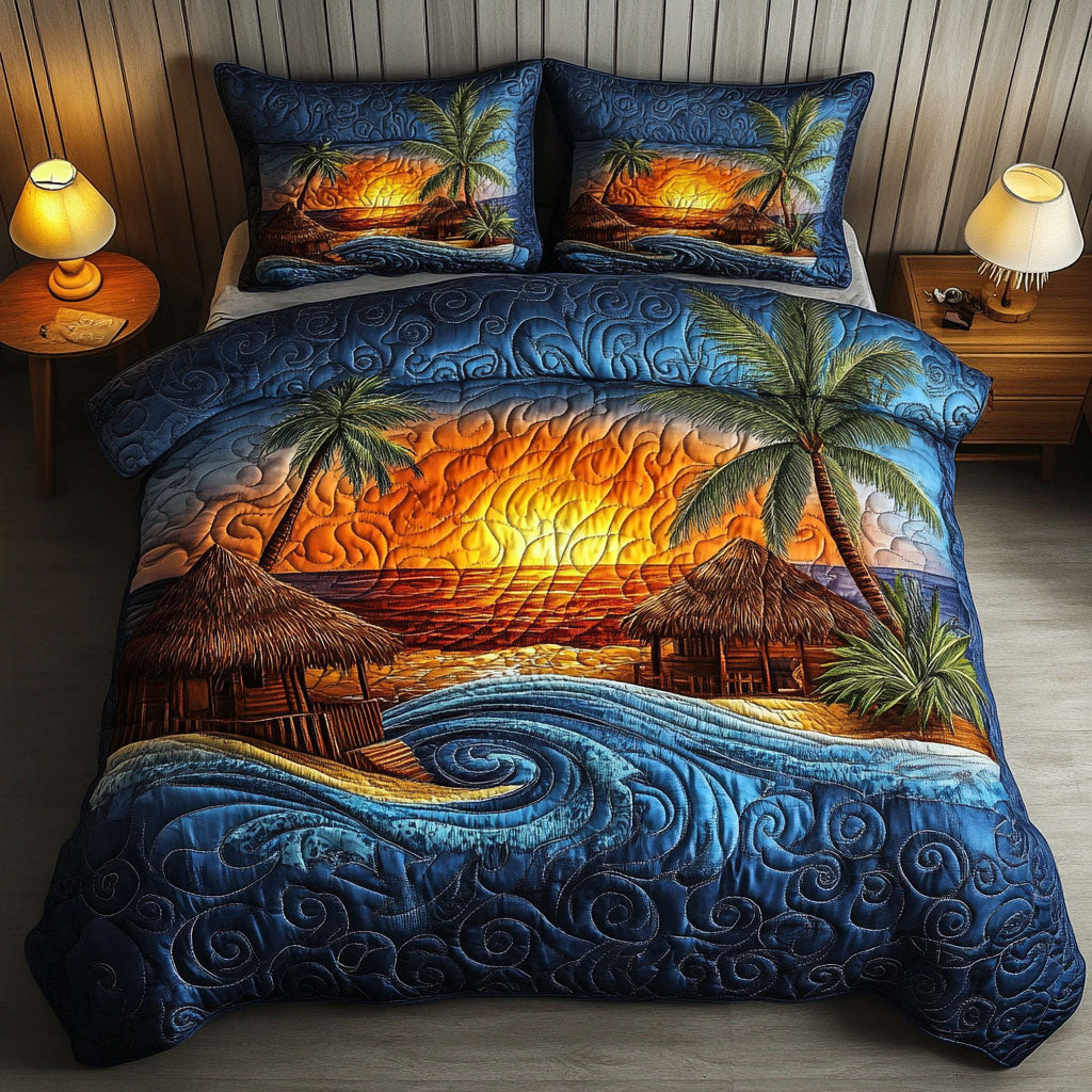Vibrant Beach Escape Duvet Cover Set NCU0NNT384