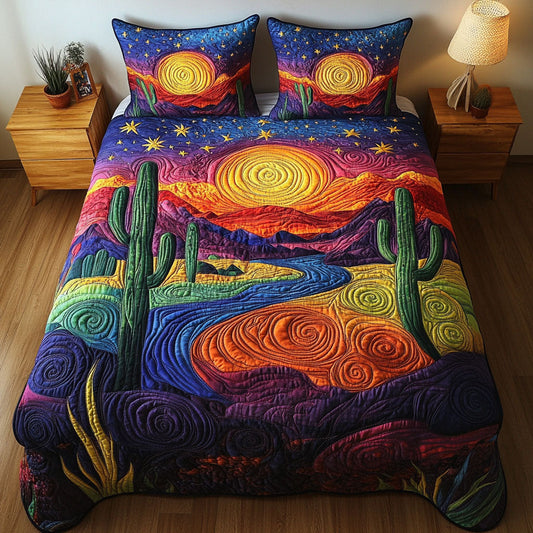 Vibrant Dunes 3-Piece Quilted Bedding Set NCU0NNT352