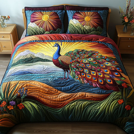 Vibrant Feathers in Bloom Duvet Cover Set NCU0PTT290