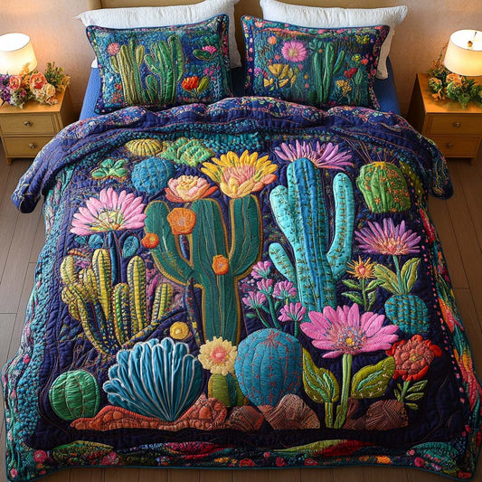 Vibrant Garden 3-Piece Quilted Bedding Set NCU0NT2058