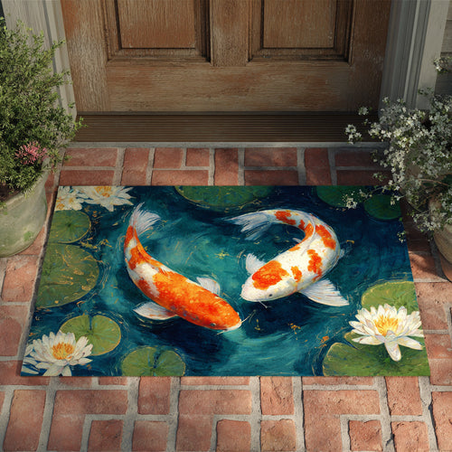 Vibrant Koi Fish Doormat NCU0HH623