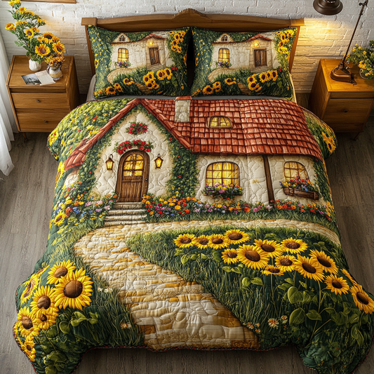 Vibrant Sunflower Fields Duvet Cover Set NCU0DDK265