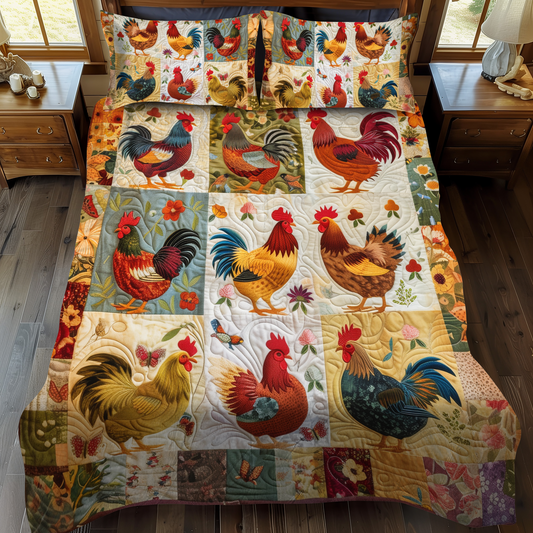 Vibrant Village 3-Piece Quilted Bedding Set NCU0PT051