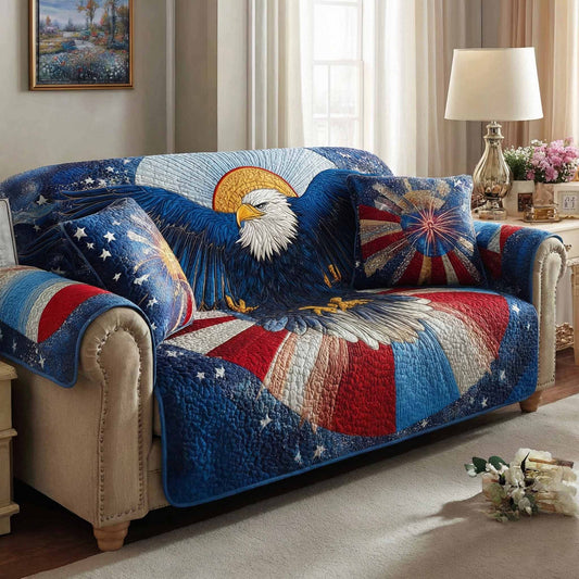 Victory Wings Quilted Sofa Cover NCU0NXD1581
